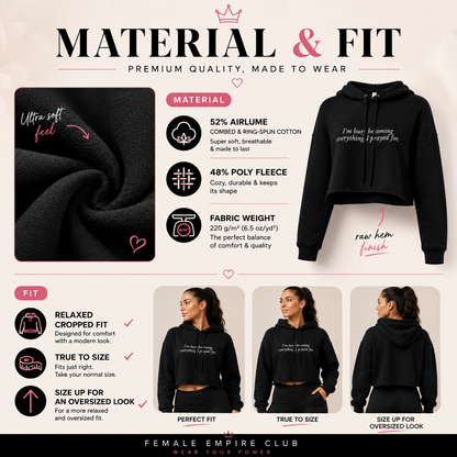 Becoming Her™ |  Premium Crop Hoodie