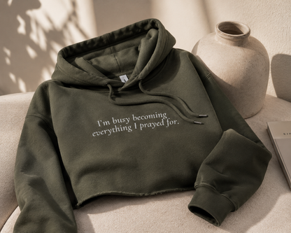 Becoming Her™ |  Premium Crop Hoodie
