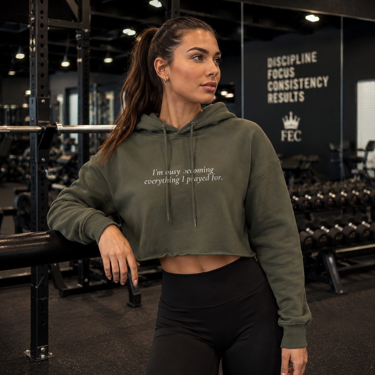 Becoming Her™ |  Premium Crop Hoodie