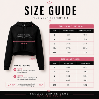 Becoming Her™ |  Premium Crop Hoodie
