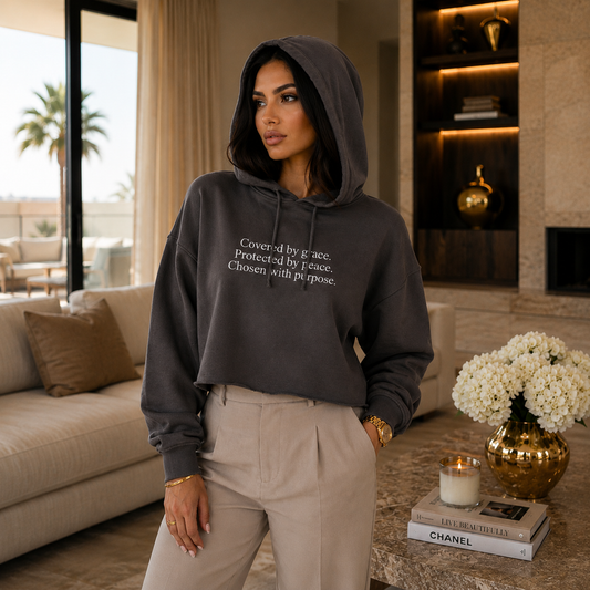 Chosen With Purpose™ | Premium Crop Hoodie