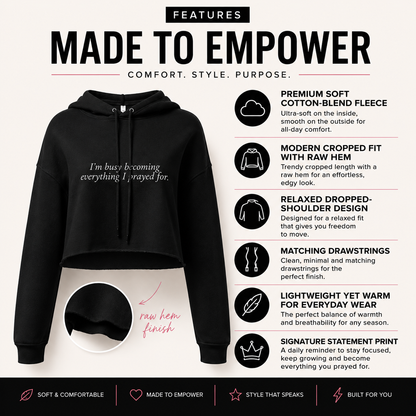 Becoming Her™ |  Premium Crop Hoodie