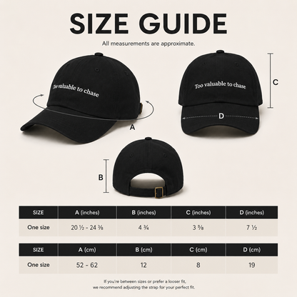 Too Valuable To Chase™ | Premium Cap