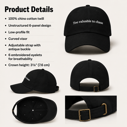 Too Valuable To Chase™ | Premium Cap