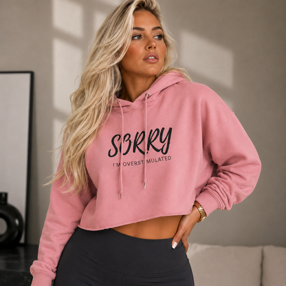 Sorry, I'm Overstimulated™ | Premium Crop Hoodie