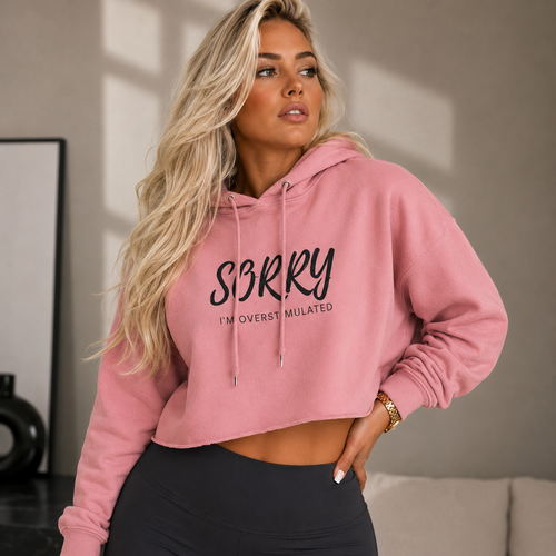 Sorry, I'm Overstimulated™ | Premium Crop Hoodie